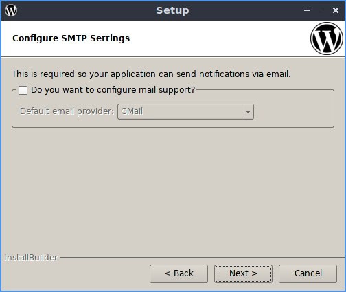 Bạn có thể bỏ qua tab “Configure SMTP Settings”