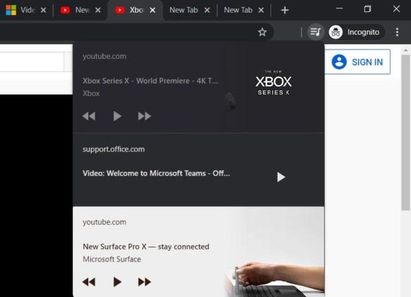 Sau khi Chrome khởi động lại, bạn sẽ thấy xuất hiện một nút play trên thanh công cụ