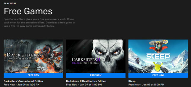 Darksiders, Darksiders II và Steep Standard Edition đang miễn phí