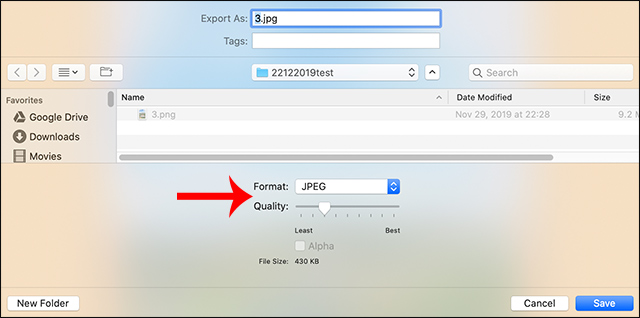 Chỉnh chất lượng ảnh