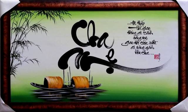 Tranh thư pháp bay bổng dạy đạo lý làm người