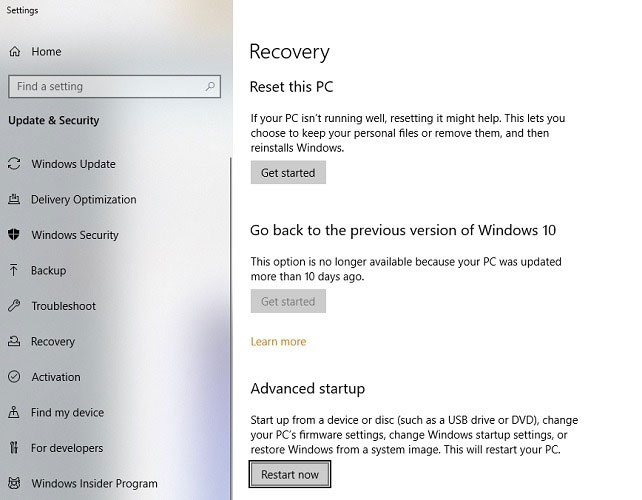 Cách vô hiệu hóa/kích hoạt UEFI Secure Boot trong Windows 10