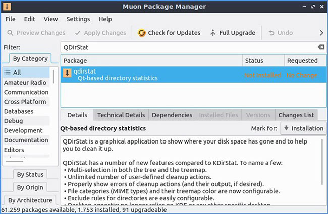 Cài đặt QDirStat