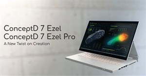 Acer ConceptD 7 Ezel, màn hình lật xoay 4K, GPU NVIDIA GTX, giá từ 2699USD
