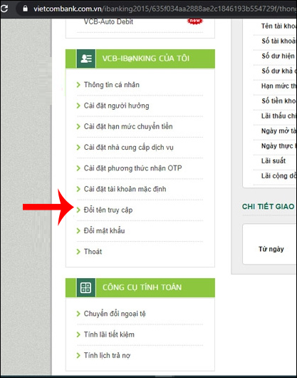How To Change Your Username Vietcombank Ib Nking Electrodealpro