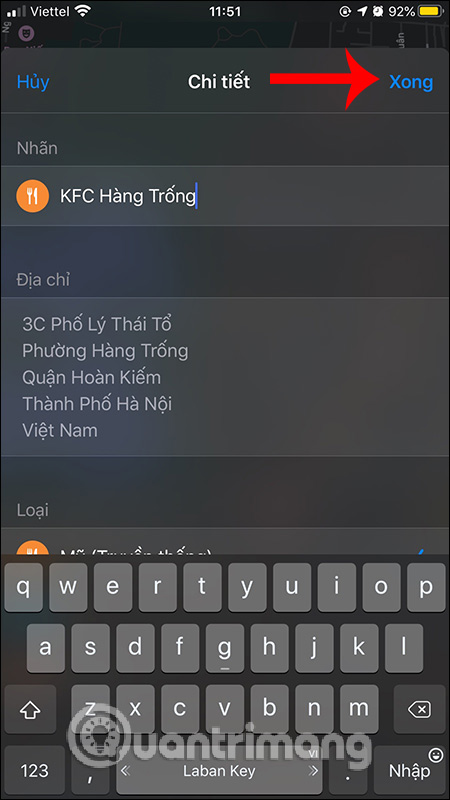 Lưu tên mới