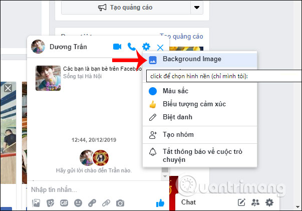 Thay đổi hình nền Messenger trên iPhone Android máy tính đơn giản