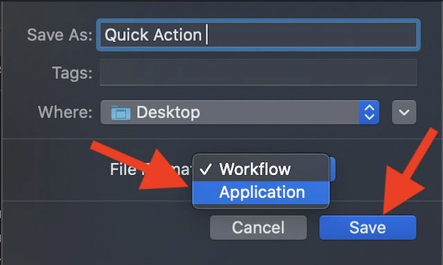 Chọn Applications rồi nhấn Save