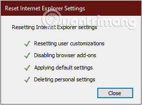 Hướng dẫn reset Internet Explorer, thiết lập cài đặt mặc định cho IE 11