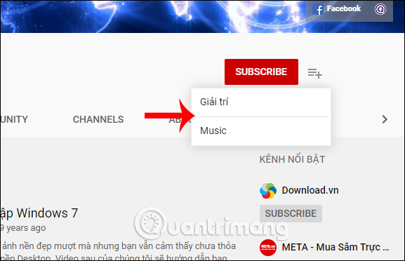 Thêm kênh mới vào nhóm 