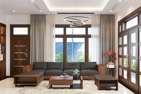 Bàn ghế gỗ phòng khách đẹp 4