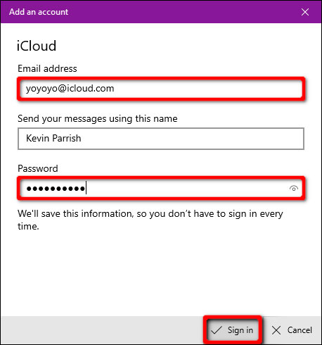 Nhập địa chỉ email và mật khẩu