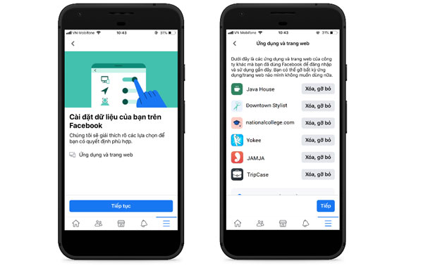 Cài đặt dữ liệu của bạn trên Facebook