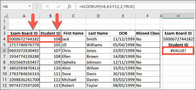 Cách khắc phục lỗi VLOOKUP trong Excel - Ảnh minh hoạ 2