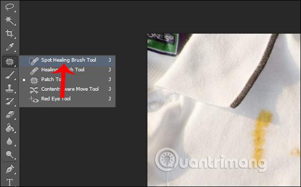 Cách xóa vết bẩn trên áo bằng Photoshop