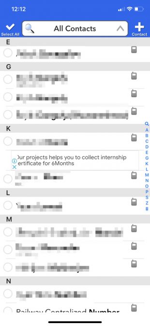 Select All Contacts
