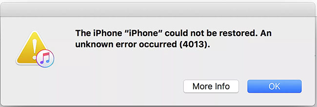 IPhone 4013 error