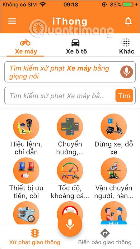 Các mức phạt xử xe máy