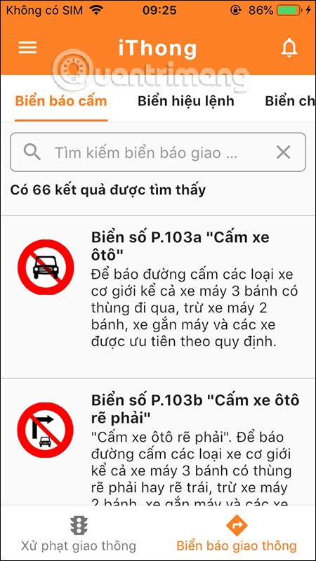 Biển báo cấm ô tô