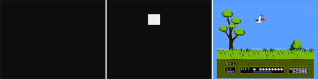 Khẩu súng bắn vịt được tích hợp cảm biến ánh sáng giúp nhận biết điểm trên màn hình TV mà bạn đang nhắm đến