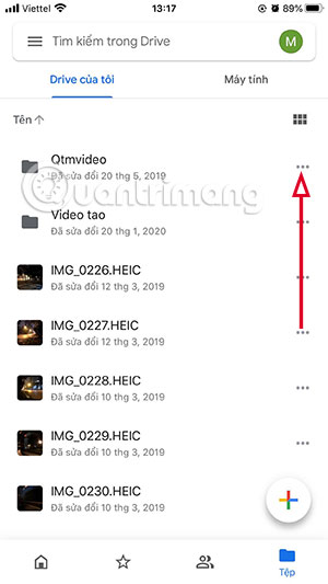 doi mau thu muc google drive