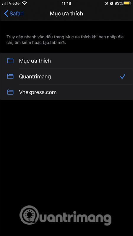 Chuyển thư mục lưu trữ khác