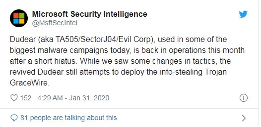 Phát hiện của Microsoft Security Intelligence