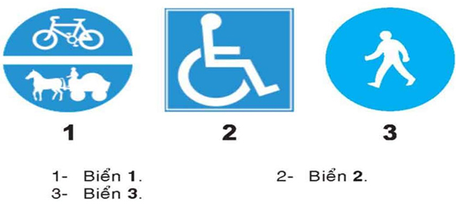 Câu hỏi 18: Biển nào báo hiệu nơi đỗ xe cho người tàn tật?