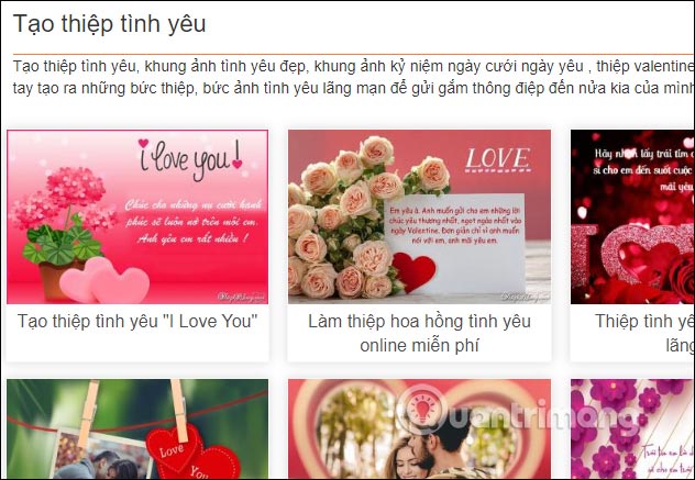 Hướng dẫn làm thiệp Valentine trực tuyến - Chia sẻ thiệp trực tuyến
