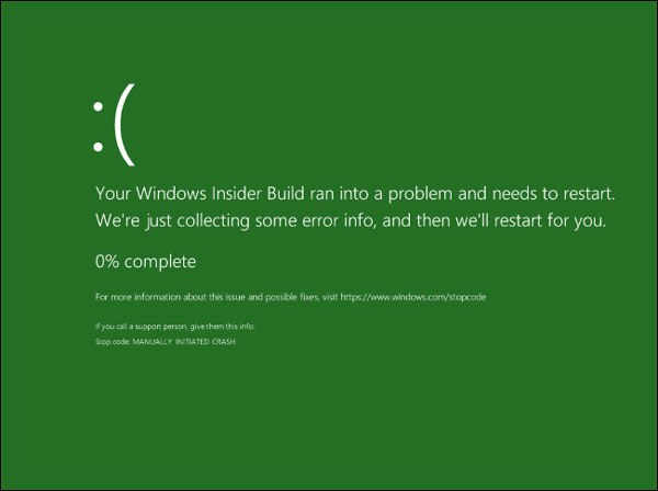 Bạn có biết: Ngoài màn hình xanh dương thì Windows còn có màn hình xanh lá ‘chết chóc’ không?