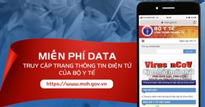 Miễn phí cước data cho thuê bao di động khi truy cập vào trang web của Bộ Y tế