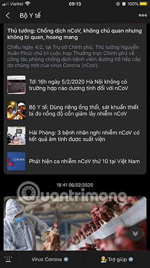 theo dõi dịch cúm qua zalo