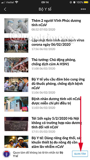 tin tức corona zalo
