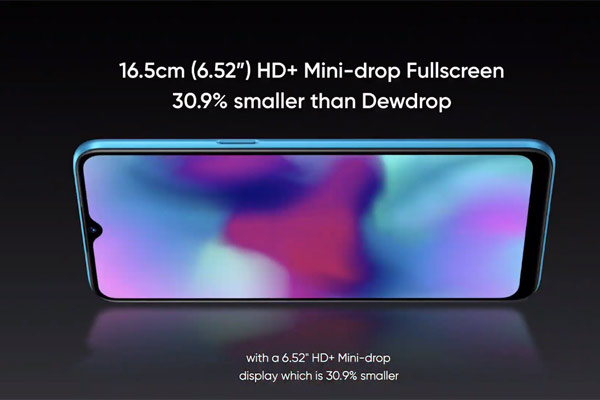 Realme C3 sở hữu màn hình giọt nước Fullscreen 6.52''