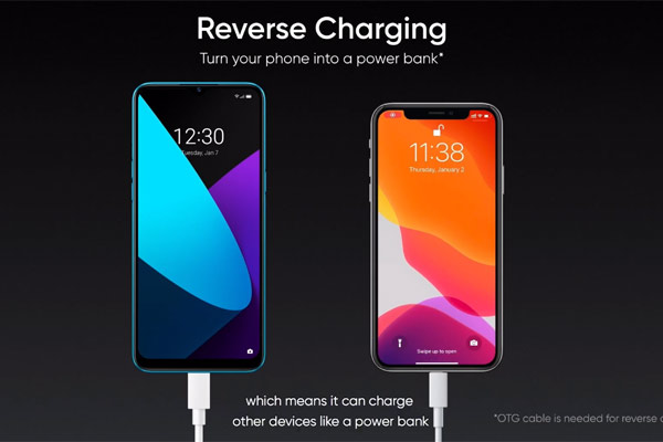 Chỉ cần 1 dây cáp đặc biệt, C3 có thể trở thành cục sạc dự phòng cho bất kỳ một máy khác