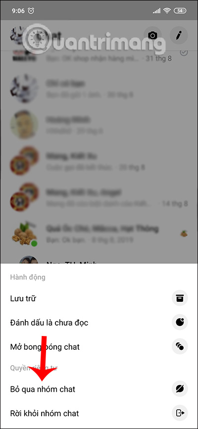 Bỏ qua nhóm chat