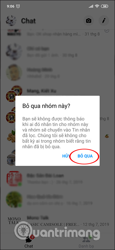 Đồng ý bỏ qua