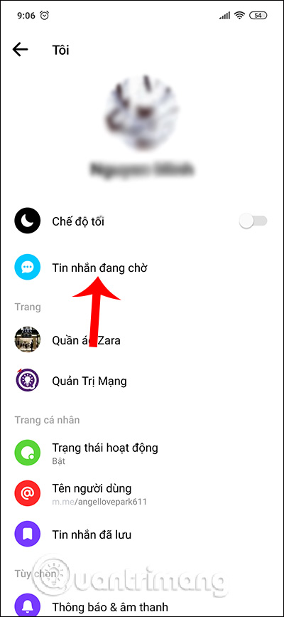 Tin nhắn đang chờ