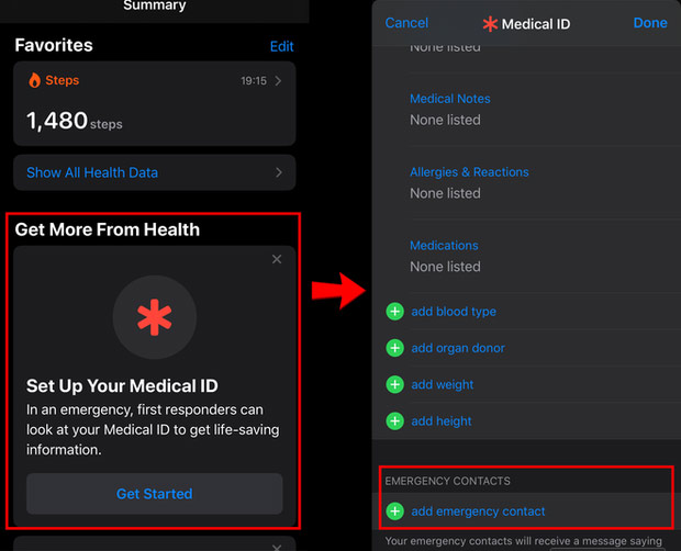 Thêm người được chọn gọi khẩn cấp SOS