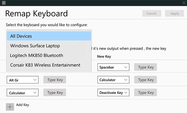 Công cụ có thể tương thích với cả bàn phím rời