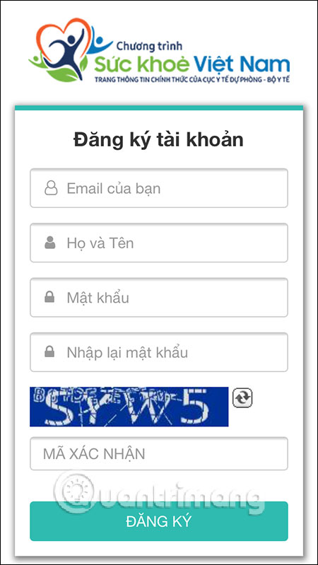 Đăng ký thông tin