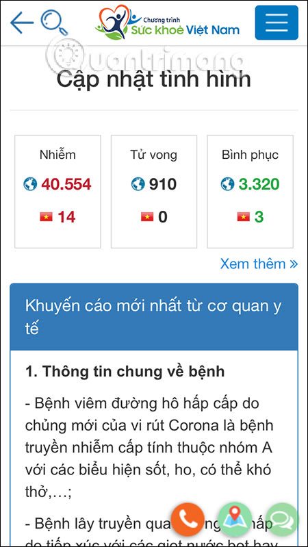 Cập nhật tình hình