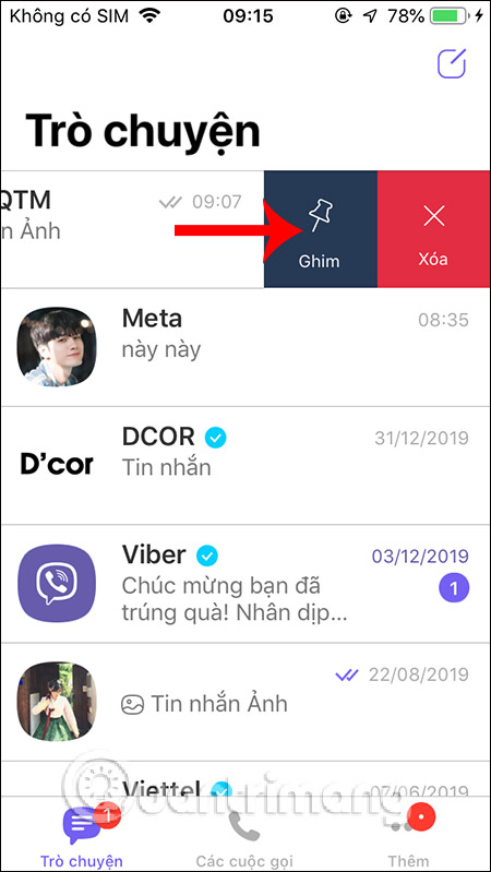 Ghim ghi chú lên đầu