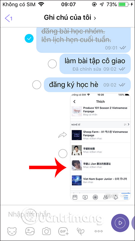Hiện tin đã chuyển tiếp