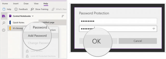 Cách đặt mật khẩu cho notebook trong Microsoft OneNote