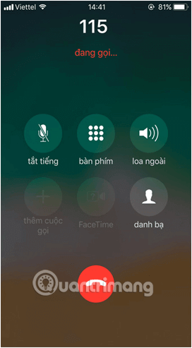 Thực hiện cuộc gọi khẩn cấp