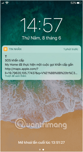 Gửi vị trí hiện tại tới liên hệ