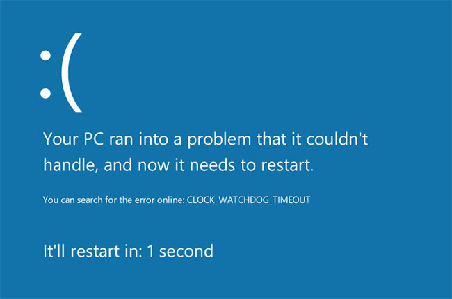 Lỗi Clock Watchdog Timeout trong Windows 10