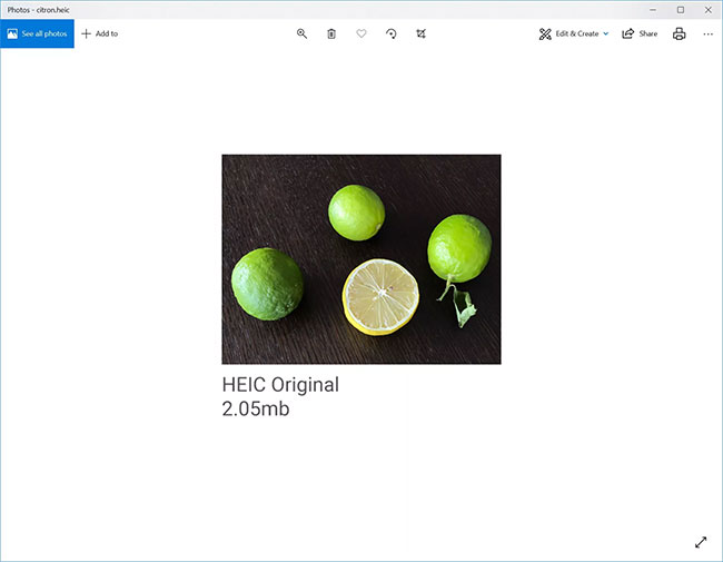 Ảnh sẽ mở trong cửa sổ Photo Preview