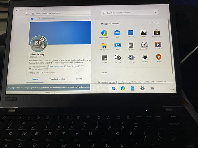 Windows 10X trên Lenovo T450s